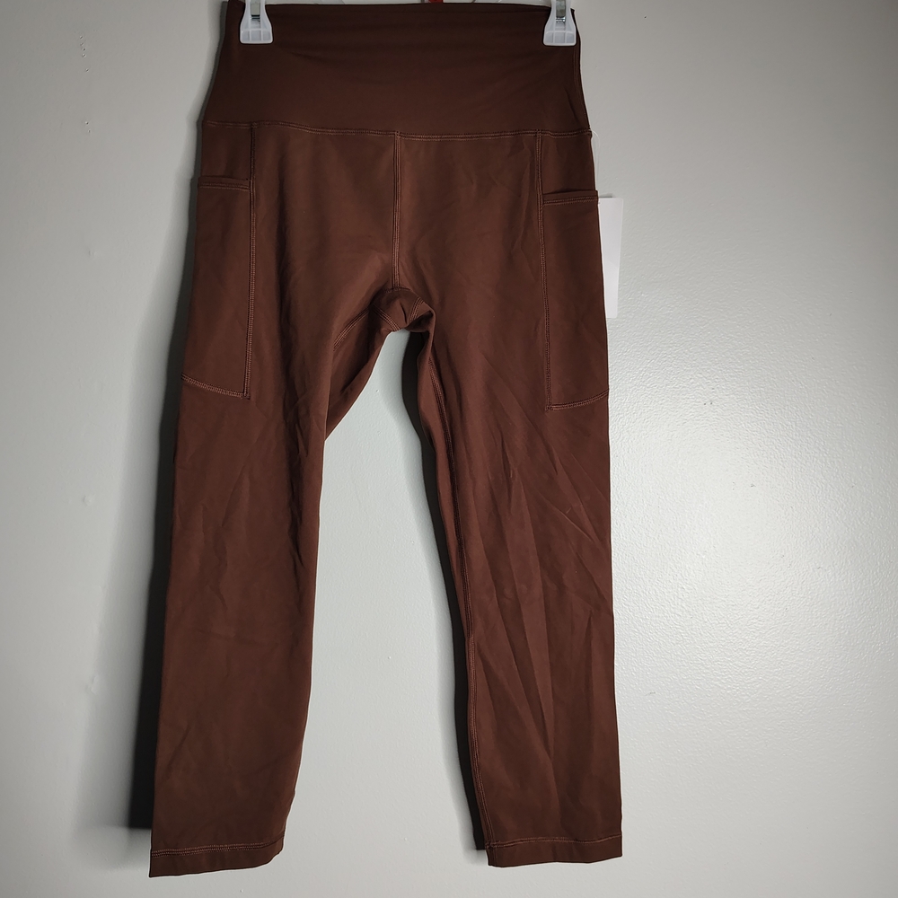 HeyNuts High Rise Yoga Essential Leggings Brown Women's Size Medium 8/10 New
